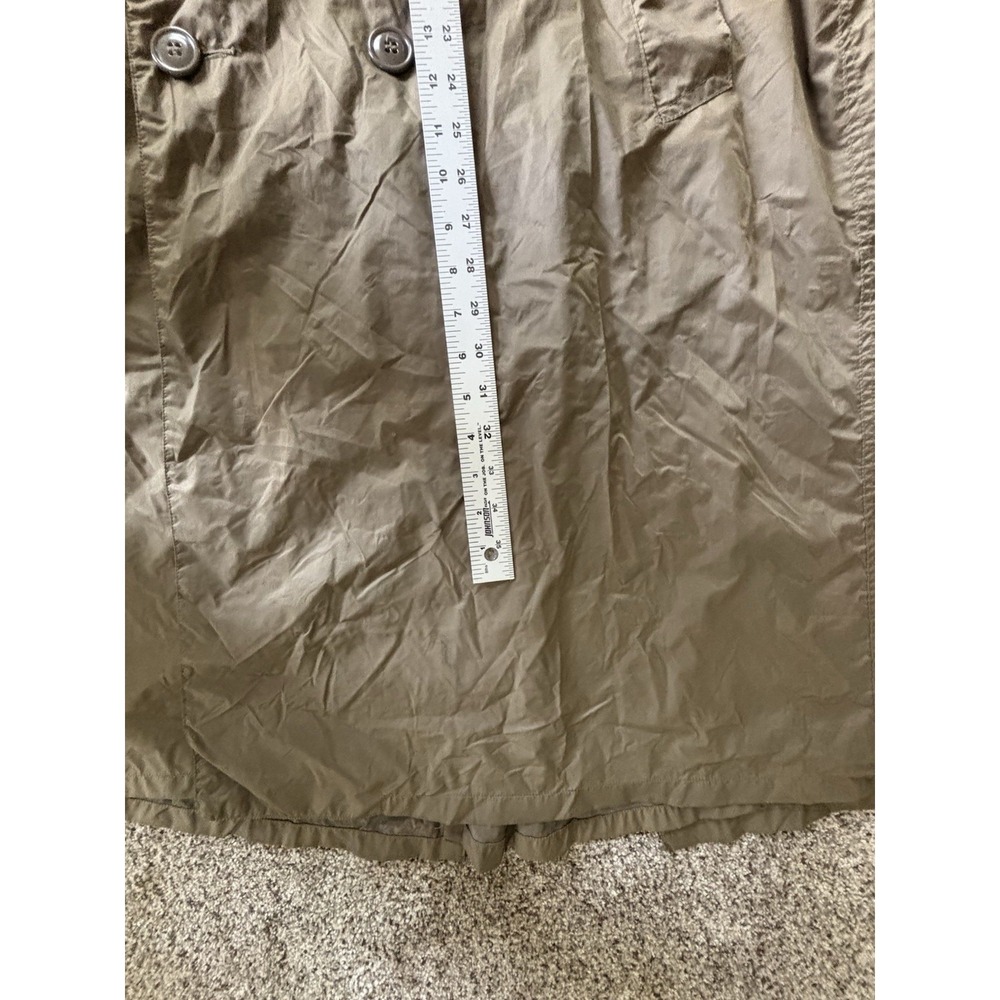 US Army Vintage 50s Korean War Rain Coat Military Trench 36 REG Nylon Taupe Read - Picture 13 of 16